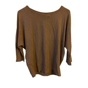 Rachel Zoe Brown Batwing Dolman Long Sleeve Shirt Size Medium